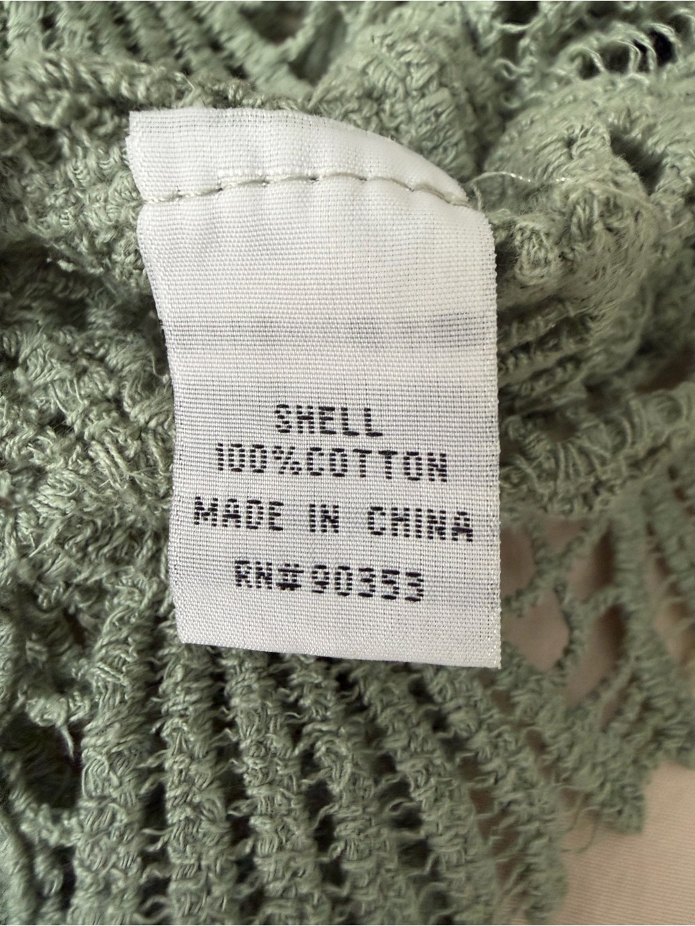 Rebellion Again Sage Green Crochet Lace Boho Top Size Small Festival Cottage - Picture 3 of 5